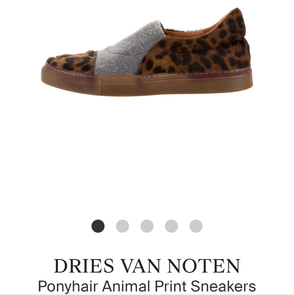 DRIES VAN NOTEN PONY HAIR SLIP-ON SHOES/SNEAKERS.